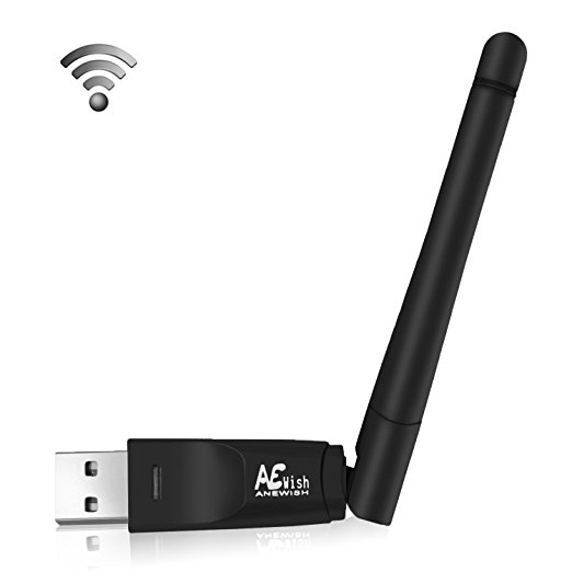 Wifi Adapter AneWish 150Mbps USB Wifi Adapter USB Wireless Adapter with Antenna, 11 N Wireless LAN Adapter for MAG 254 250 IPTV Set Top Box Skybox Openbox /PC/Desktop/Laptops/ Win7,8,10/Mac OS/ Linux