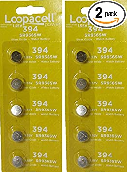 10 394 / 380 Loopacell Watch Batteries SR936W SR936SW