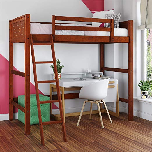 Dorel Living DL2906WN-DC Moon Bay Loft Bed, Twin, Walnut