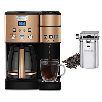 Cuisinart SS-15CP 12 Cup Coffee Maker And Single-Serve Brewer, Copper and Coffee Canister Bundle (2 Items)