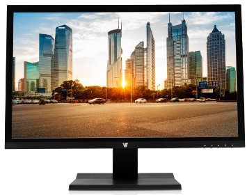 V7 L23600WHS-9N 24-inch class 236 viewable LED-lit Monitor Full HD 1080p VGA HDMI Speakers VESA