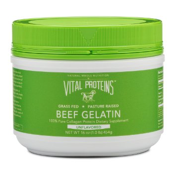 Vital Proteins Collagen Protein, Pasture-Raised, Grass-Fed, Non-GMO, Beef Gelatin (16 oz)