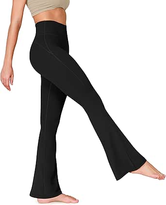 ODODOS Cloud Feeling Flared Yoga Pants with Back Pocket for Women, High Waist Casual Bootleg Lounge Pants, 30"/32" Inseam