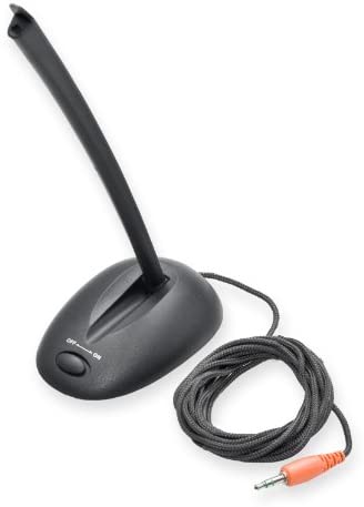 PC Microphone, Computer Microphone with Mute Switch, Plug and Play 3.5mm Microphone for Desktop/Laptop/Ipad/Tablet