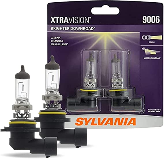 SYLVANIA 9006 XtraVision Halogen Headlight Bulb, (Pack of 2)