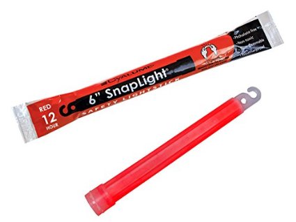 Cyalume SnapLight Industrial Grade Chemical Light Sticks Red 6 Long 12 Hour Duration Pack of 10