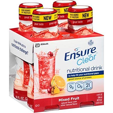 Ensure Clear Nutrition Drink Bottles Mixed Fruit, 3.12 Pound