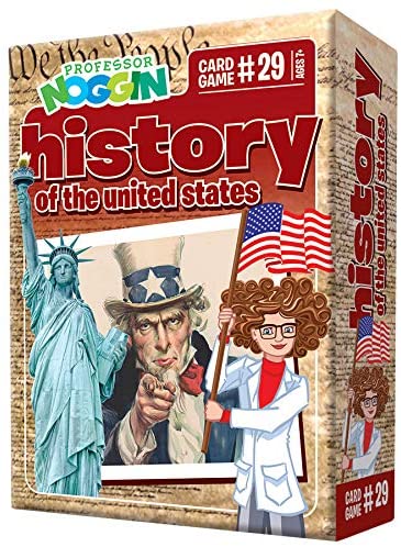 Professor Noggin's History of The United States Trivia Card Game - an Educational Trivia Based Card Game for Kids - Trivia, True or False, and Multiple Choice - Ages 7  - Contains 30 Trivia Cards