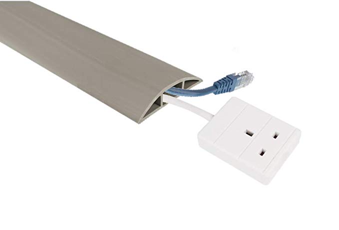 Floor Cable Cover Grey, Cable Protection Grey, Cable Tidy Grey 0.3m-9m Lengths (0.5m)