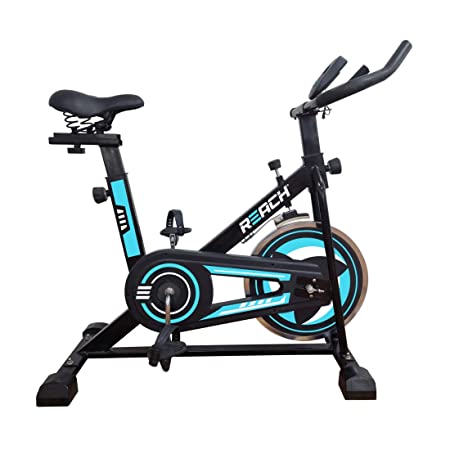 Reach Orion Spin Bike | 6.5 KG Flywheel | 8 Levels of Adjustable Resistance | Max User Weight 110 KG | LCD Monitor | Exercise Bike for Home Workout | 12 Months Warranty