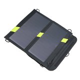 X-DRAGON 14W Dual USB Sunpower Solar Charger Panel with iSolar Technology for iPhone ipad mini iPod Samsung Android Smartphones and More Other DevicesiSolar Technology Foldable Portable