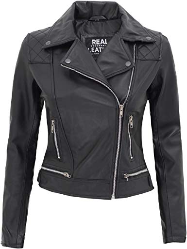 Womens Black Leather Jacket - Real Lambskin Chocolate Brown Leather Jackets for Women