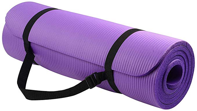 Alton Premium Yoga Mat with Yoga Mat Carrier Sling Eco Friendly, Nonslip for Hot Yoga; Travels Easily in Your Yoga Bag; Comes with Yoga Mat Strap Carrier Thick, (72" L x 24" W x 1/2 Inch Thick)