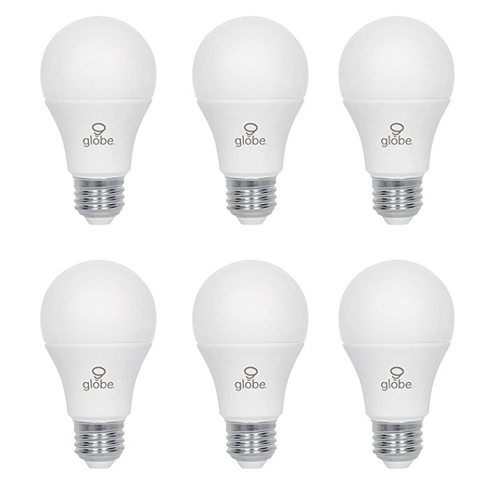 Globe Electric 60W Equivalent Soft White (3000K) A19 LED Light Bulb, 6-Pack, E26 Base, 800 Lumens 31002