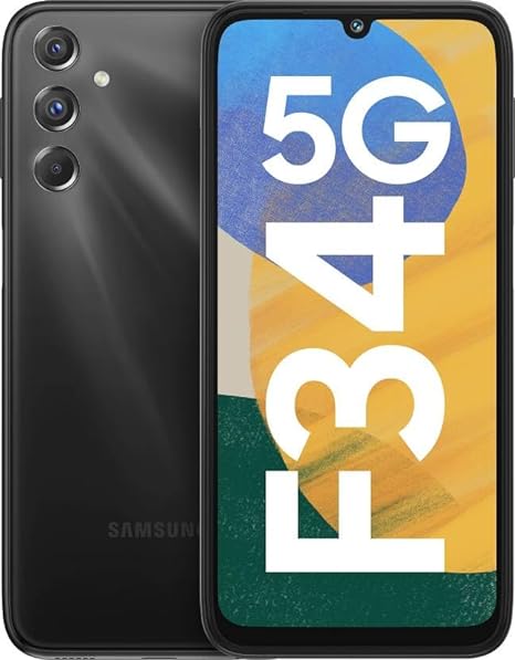 Ssmsung Galaxy F34 5G (Electric Black, 8 GB RAM, 128 GB Storage) | 50 MP No Shake Camera | Auto Night Mode | 120 Hz AMOLED Display | 4K Videos | 6000 mAh Large Battery | Dolby Atmos | Gorilla Glass 5