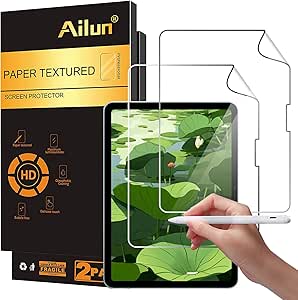 Ailun Paper Textured Screen Protector for iPad Air 11 Inch 6 Generation [2024 6th Gen] 2 Pack Draw and Sketch Like on Paper Textured Anti Glare