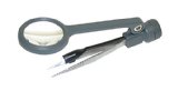 Carson Lighted MagniGrip 45x LED Lighted Magnifier with Precision Tweezers MG-88
