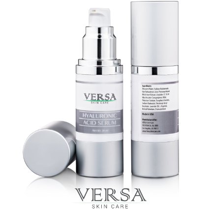VERSA Hyaluronic Acid - get rid of wrinkles by maximum hydration - Advanced Dermatology - Best clinical strength facial hydrating, brightening, tightening - Vitamin C   E