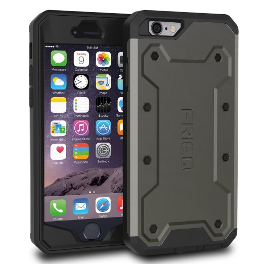 iPhone 6 Case FRiEQ Full-body Heavy Duty Rugged iPhone 6S Case Scratch Proof  Shock Absorbent Case for Apple iPhone 6 47 inch - Gunmetal