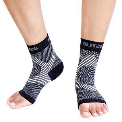 Ankle Brace Support Foot Sleeves Plantar Fasciitis Medical Compression Socks for Men Women Arch, Heel, Achilles, Fast Relief Recovery from Swelling & Foot Pain, Best for Running, Sports & Everyday Use