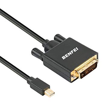 Mini Displayport to DVI, Benfei Mini DP Display Port to DVI 1.83M Cable Male to Male Gold-Plated Cord for MacBook, iMac(LG51) Surface Pro and Laptop