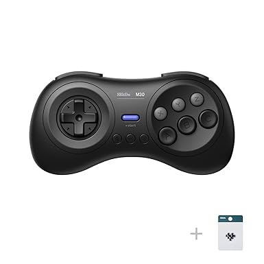 8Bitdo M30 Wireless Bluetooth Controller Retro Gamepad for Switch, PC Windows, MacOS, Android, Raspberry Pi with Sega Genesis & Sega Mega Drive Style (Black)