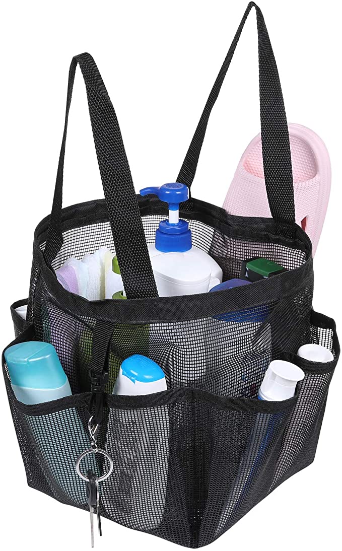 Mesh Shower Caddy Tote, Large Capacity Bathroom Caddy Organizer, Durable Quick-drying Multiple Uses Shower Tote Bag for College Dorms, Gym, Camp