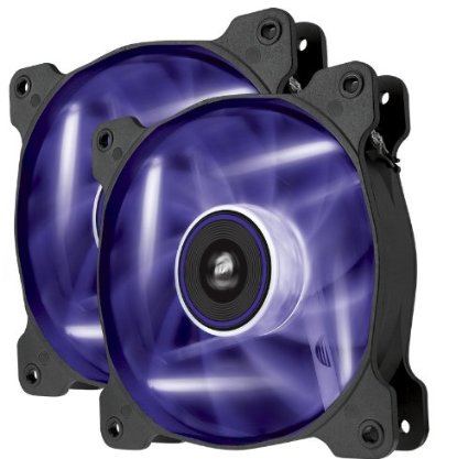 Corsair Air Series AF120 LED Quiet Edition High Airflow Fan Twin Pack - Purple