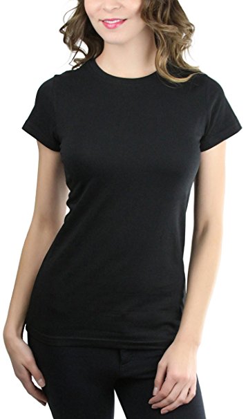 ToBeInStyle Women's Slim Fit Short Sleeve Crew Neck Tee