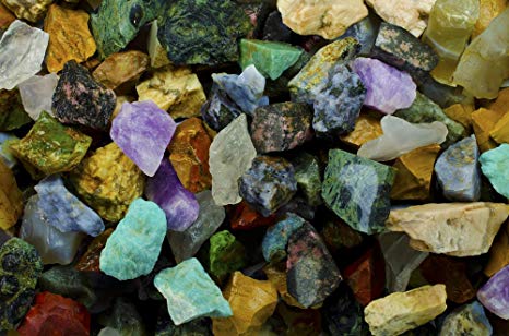 Hypnotic Gems Materials: 6 lbs (BEST VARIETY) of a 28 Stone Extraordinary Mix From Madagascar - 28 Different Stone Types in EVERY bag! Raw Natural Rough Rock Crystals for Tumbling, Cabbing, and More!