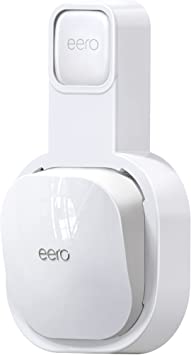 Wall Mount Holder for eero 6 Router Mesh Wi-Fi System [NOT Fit for eero Pro 6], The Simplest Outlet Wall Mount Holder, Stand Bracket for eero 6 Extender No Messy Wires Space Saving White(1 Pack)