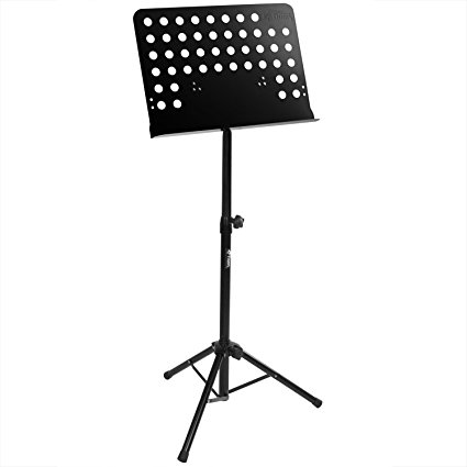 Tiger Orchestral Music Stand - Fully Adjustable Sheet Music Stand in Black