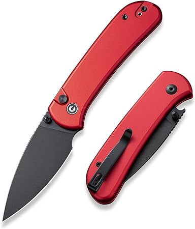 CIVIVI Pocket Folding Knife- Button Lock Knife with Thumb Stud Opener for EDC, 2.98" 14C28N Blade Aluminum Handle, Qubit Utility Knife for Men Women Gift C22030E-2