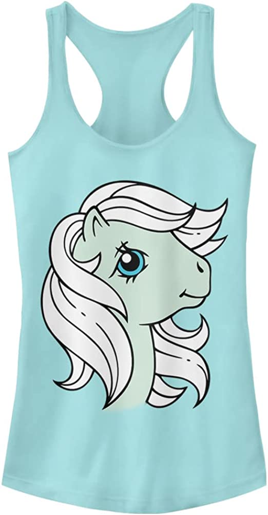 Hasbro Women's Classic My Little Pony Minty Big Face Junior's Racerback Tank Top