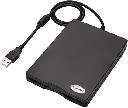 3.5" USB External Floppy Disk Drive Portable 1.44 MB FDD for PC Windows 2000/XP/Vista/7/8/10,for Mac,No Extra Driver Required,Plug and Play,Black