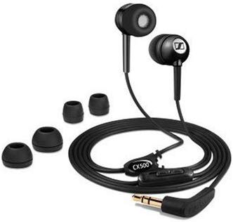 Sennheiser CX 500 - High Quality Noise Isolating Ear-Canal Headphones With Volume Control - Black