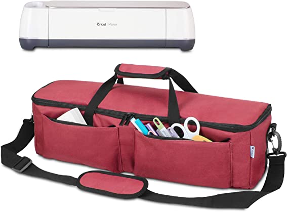 Yarwo Carrying Bag for Cricut Explore Air (Air 2), Cricut Maker, Tote Bag Travel Bag Compatible with Cricut Explore Accessories and Supplies, Wine Red