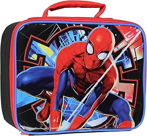 Marvel Spider-Man Lunch Box Spiderman Superhero Insulated Kids Lunch Bag Tote