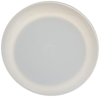 Sammons Preston - 37626 Ivory Round Scoop Dish, Unbreakable 8" Scooper Bowl for Elderly, Disabled, & Handicapped, Plate with Non Skid Rubber Padded Bottom for Independent Eating, Self-Feeding Aid