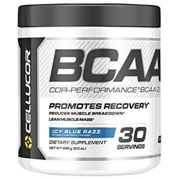 Cellucor COR Performance BCAA Powder, Branched Chain Amino Acids with Leucine, Isoleucine, and Valine, ICY Blue Razz, 30 Servings