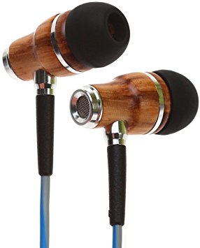 Symphonized NRG 3.0 Premium Wood In-ear Noise-isolating Headphones|Earbuds|Earphones with Mic & Volume Control (Powder Blue & Hazy Gray)