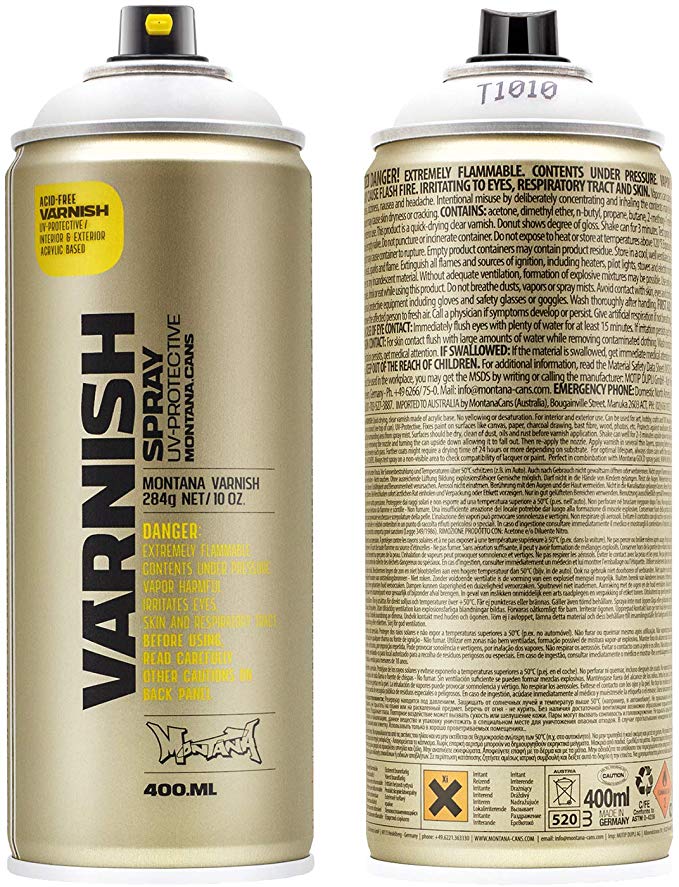 Montana Cans MXT-T1010 Montana TECH 400 ml Varnish, Clear, Matte Spray Paint