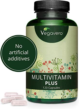 MULTIVITAMIN & Minerals Vegavero® | 120 Capsules | with 12 Vitamins and 5 Trace Elements | 100% Vegan