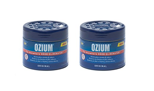 Ozium Smoke & Odors zRHXS Eliminator Gel. Home, Office and Car Air Freshener, 4.5 oz (2 Pack)