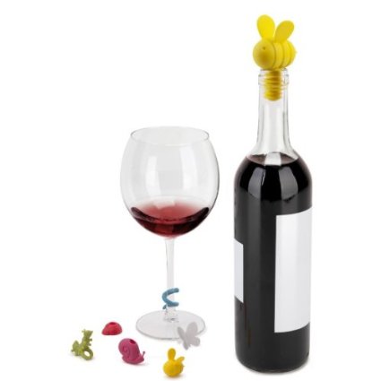 Umbra 7-Piece Critters Wine Bottle Stopper and Glass Markers Set