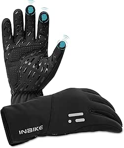 INBIKE Handschuhe Winter Fahrradhandschuhe Warm Touchscreen Winddicht Winterhandshcuhe Fahrrad rutschfeste Herren Damen für Radsport Skifahren Winter Wandern Sport