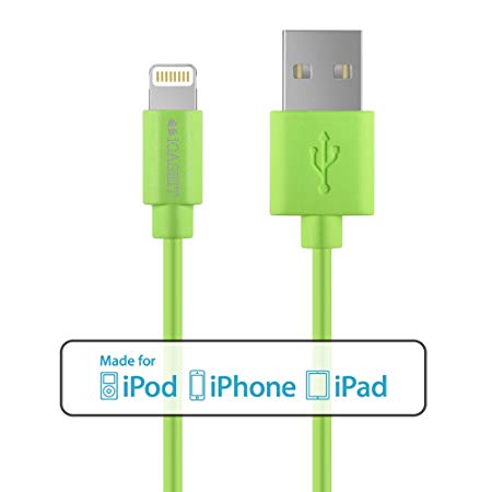 iCASEIT Lightning to USB Cable [MFi Certified] Compatible with iPhone X, 8 & 8 Plus, 7 & 7 Plus, 6 / 6s & Plus, SE 5S 5c 5 iPad mini Air Pro & more - Green