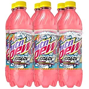 Mountain Dew Spark Raspberry Lemonade, 16.9 Fl Oz Bottles, 6 Pack