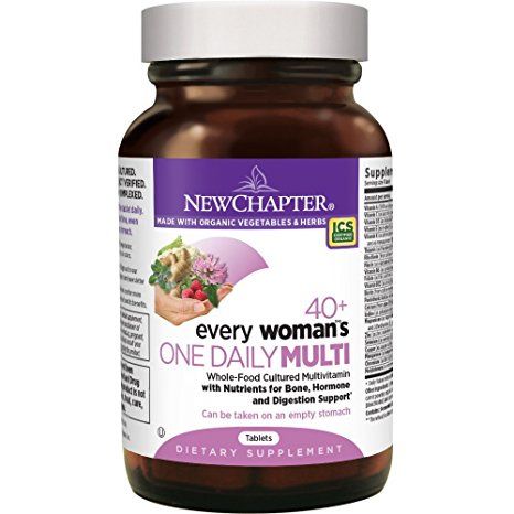 New Chapter Every Woman's One Daily 40 , Women's Multivitamin Fermented with Probiotics   Vitamin D3   B Vitamins   Organic Non-GMO Ingredients - 48 ct