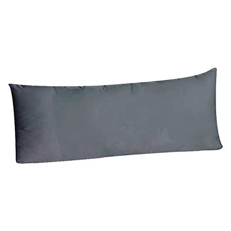 Body Pillowcase Pillow Cover 20 x 54, 100% Brushed Microfiber, Body Pillow Cover, (Envelope Closure, Gray)